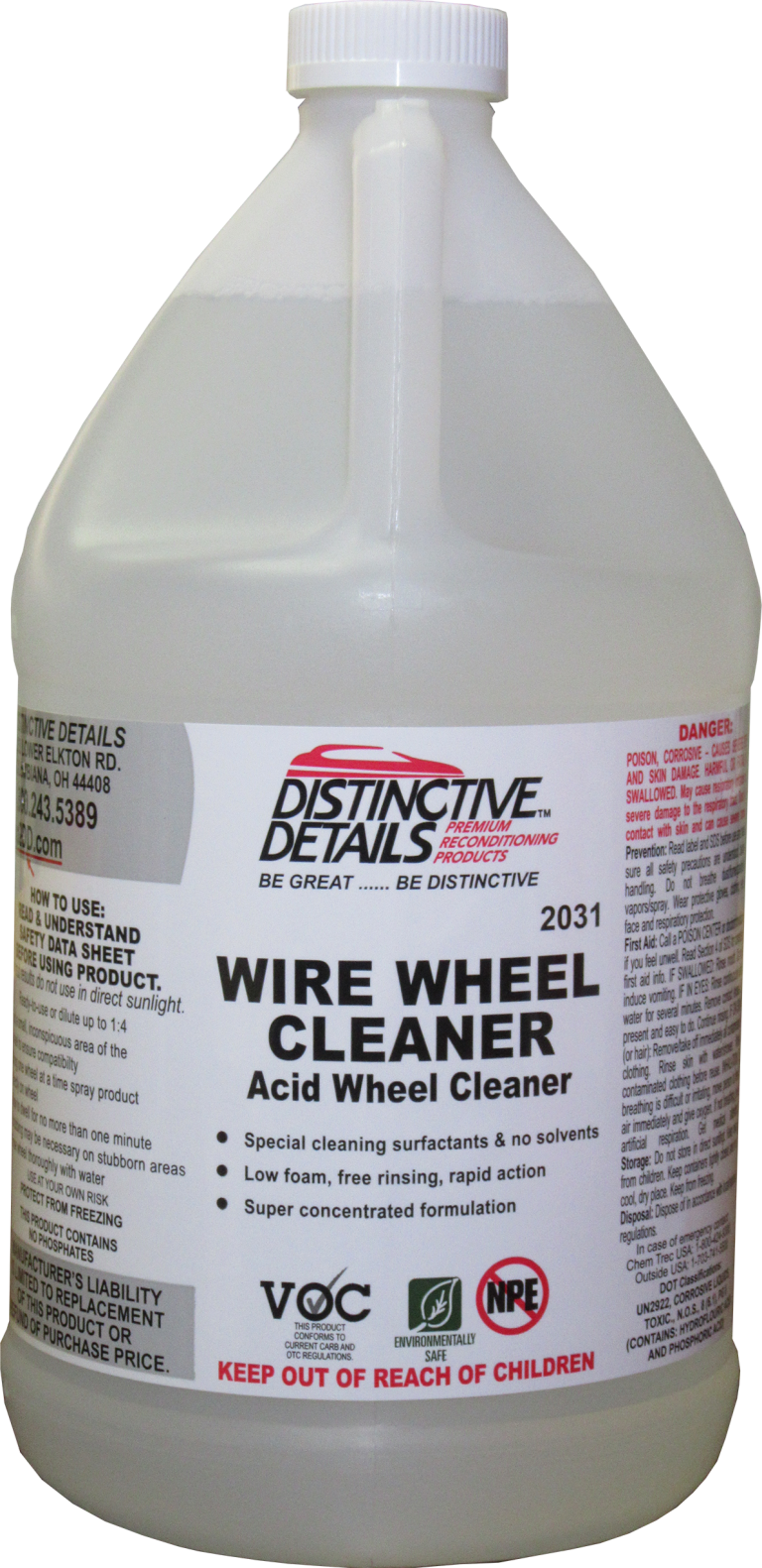 WIRE WHEEL CLEANER Distinctive Details